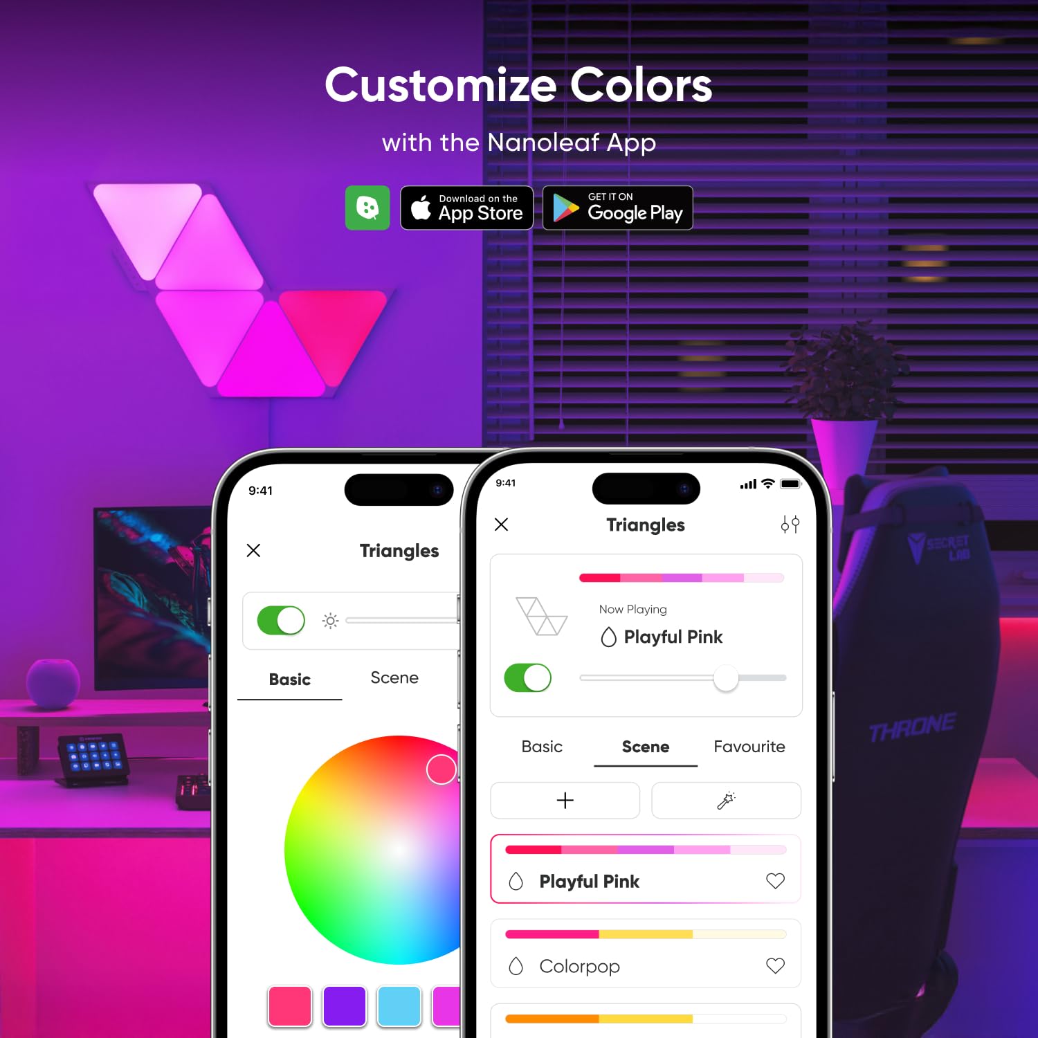 NANOLEAF LIGHT PANELS トライアングル　スマーターキット Shapes Triangles Smarter Kit (7 Panels) - NL47-7003TW-7PK